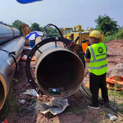 High Finish Pipe Cutting And Beveling Machine OD Mounted